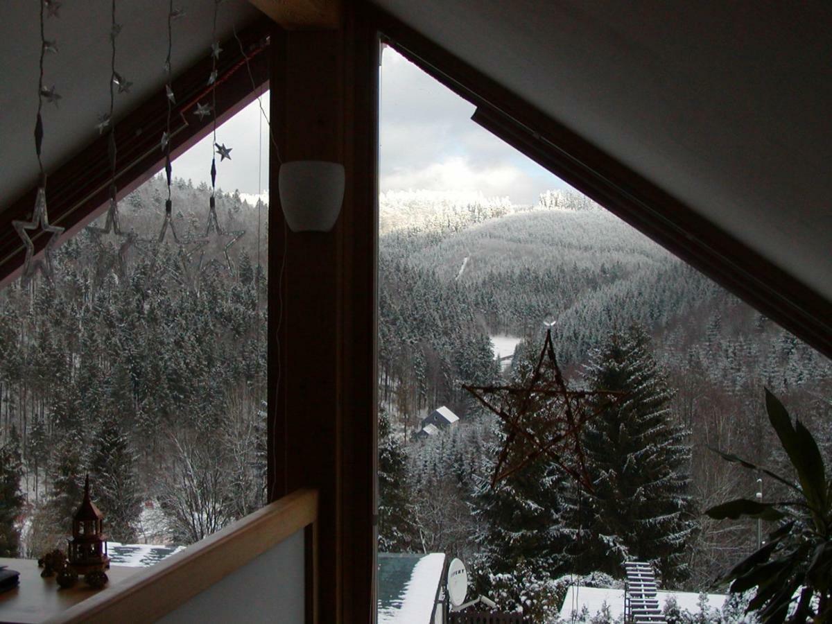 Ferienhaus am Löffelberghüttchen Gießübel Exterior foto